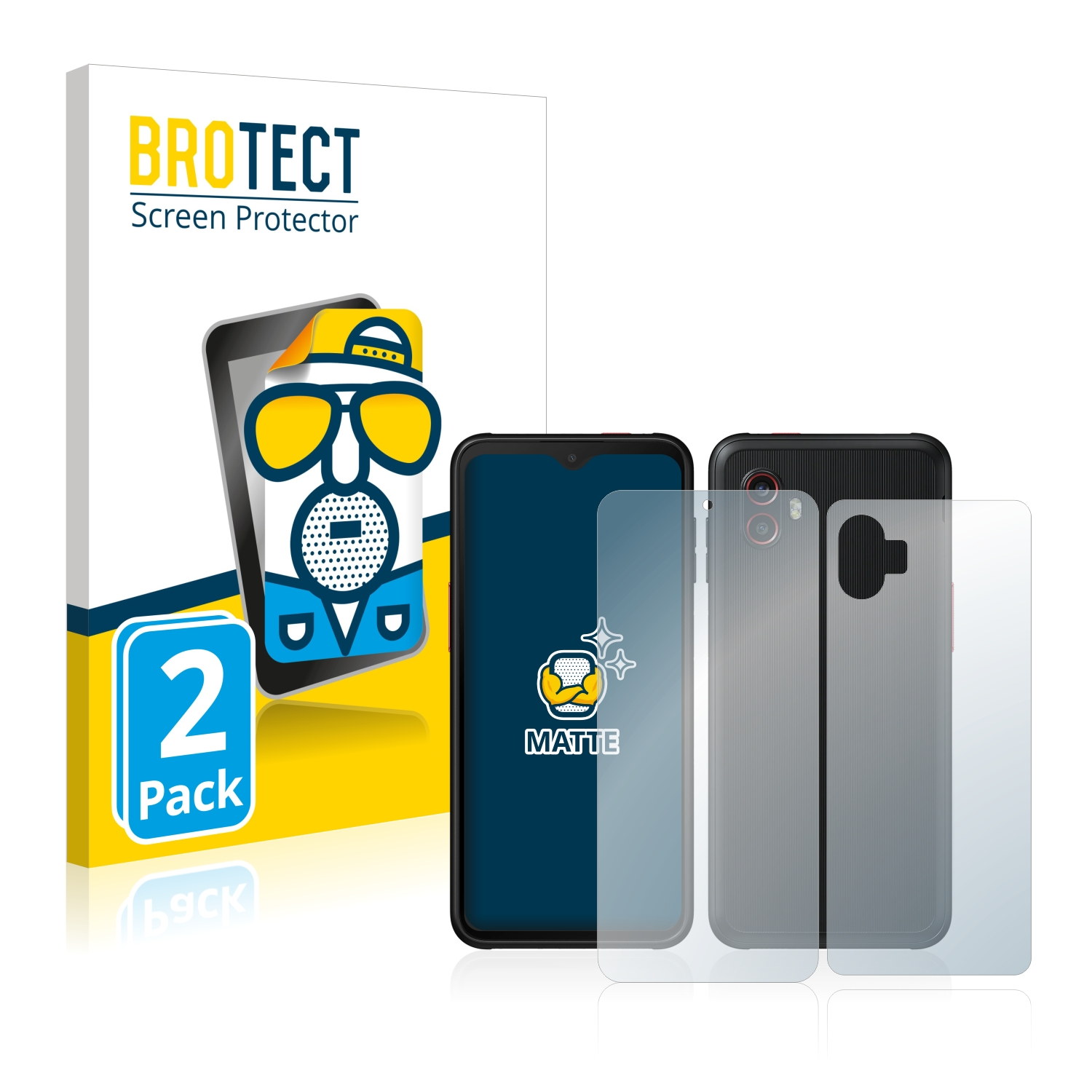 BROTECT 2x matte Schutzfolie(für Galaxy Samsung 6 Pro) Xcover