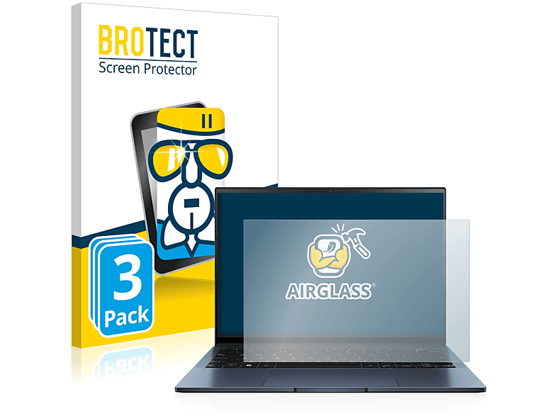 BROTECT 3x Airglass klare Schutzfolie(für ASUS ZenBook S13 OLED)
