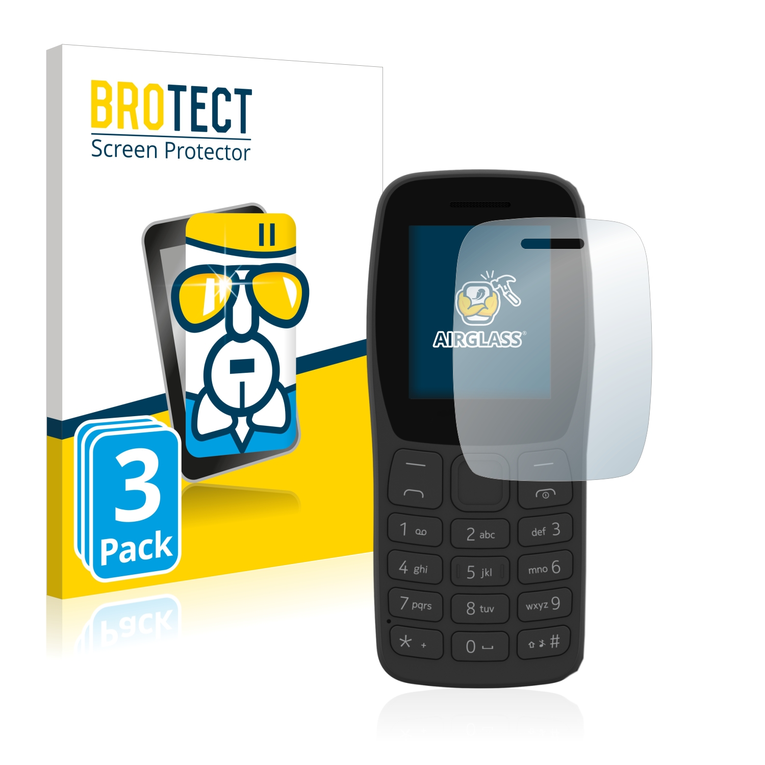 105+ Schutzfolie(für Nokia BROTECT klare 3x 2022) Airglass