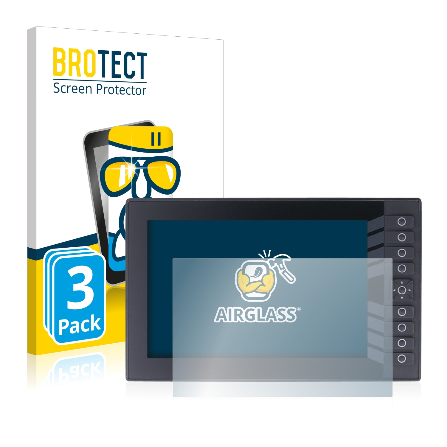 BROTECT 3x Airglass klare Schutzfolie(für ifm CR1102)