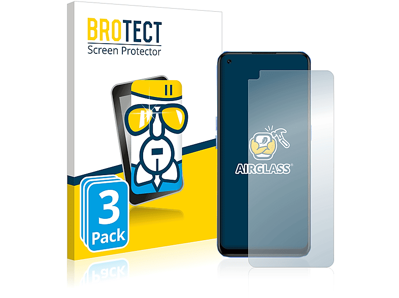 BROTECT 3x Airglass klare Schutzfolie(für realme Narzo 50 Pro 5G)