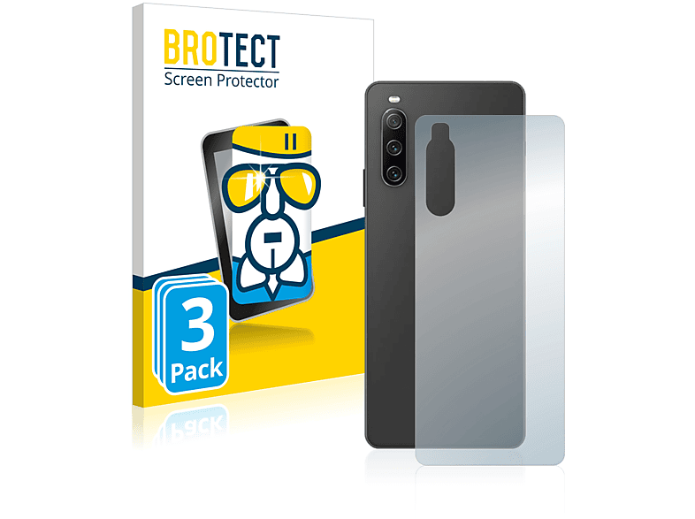 BROTECT Xperia Schutzfolie(für Sony klare Airglass 3x IV) 10