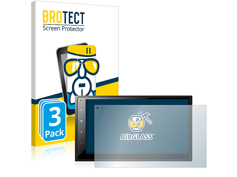 BROTECT 3x Airglass klare Schutzfolie(für DMH-A340DAB) Pioneer