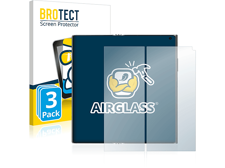 BROTECT 3x Airglass klare Schutzfolie(für Huawei Mate Xs 2)