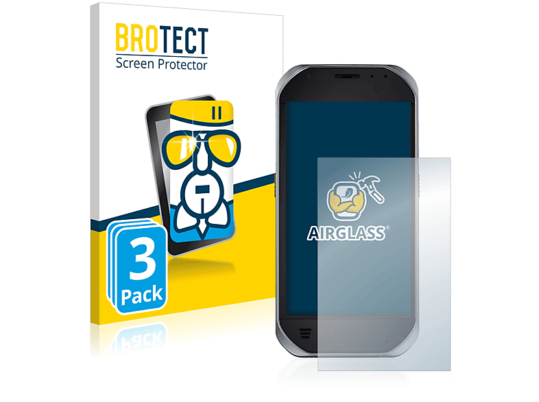 BROTECT 3x Airglass klare Schutzfolie(für FZ-T1) Panasonic Toughbook
