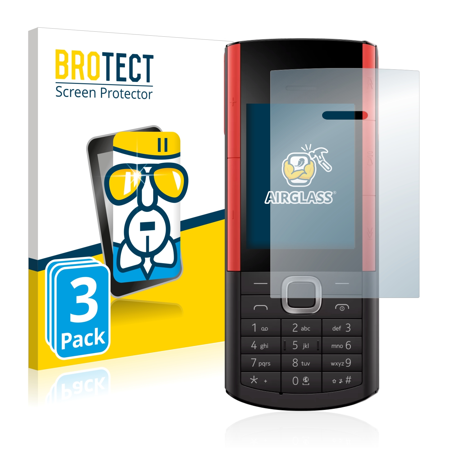 BROTECT Airglass klare 5710 XA) Schutzfolie(für 3x Nokia
