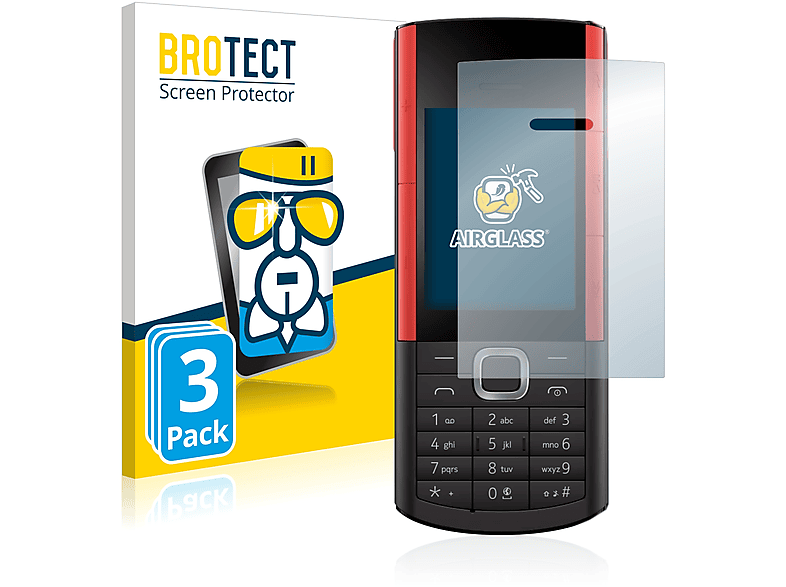 BROTECT Airglass klare 5710 XA) Schutzfolie(für 3x Nokia