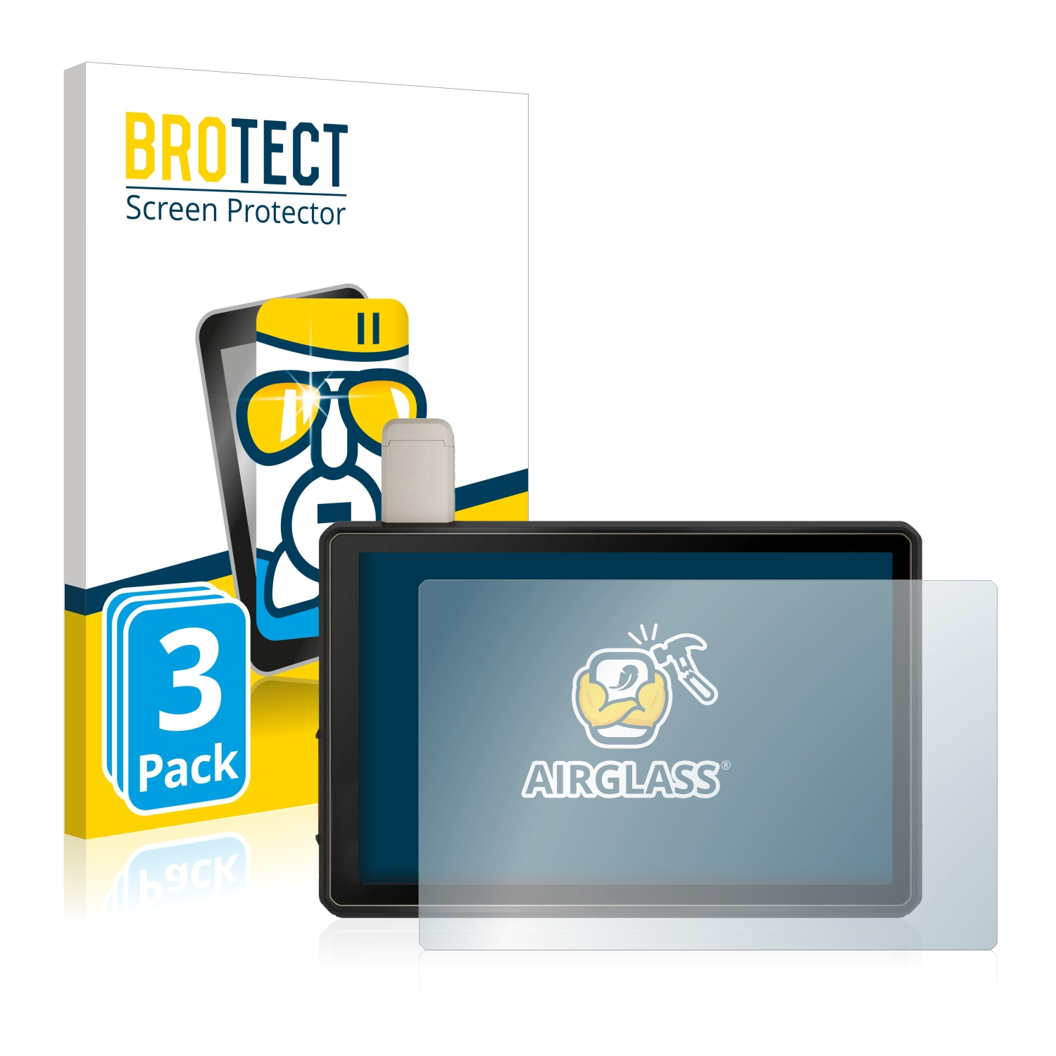 BROTECT 3x Airglass klare Schutzfolie(für Garmin 8\