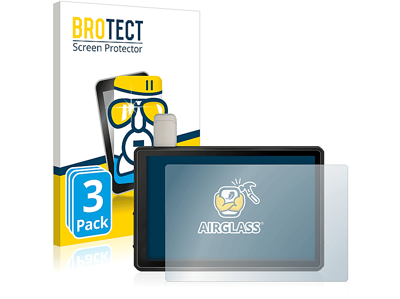 BROTECT 3x Airglass klare Schutzfolie(für Garmin Tread 8\