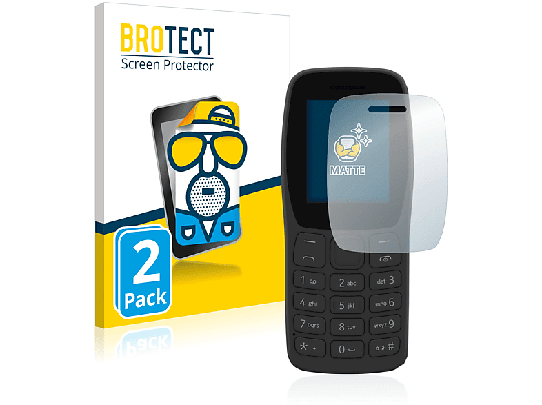 BROTECT 2x matte Schutzfolie(für Nokia 105 2022)