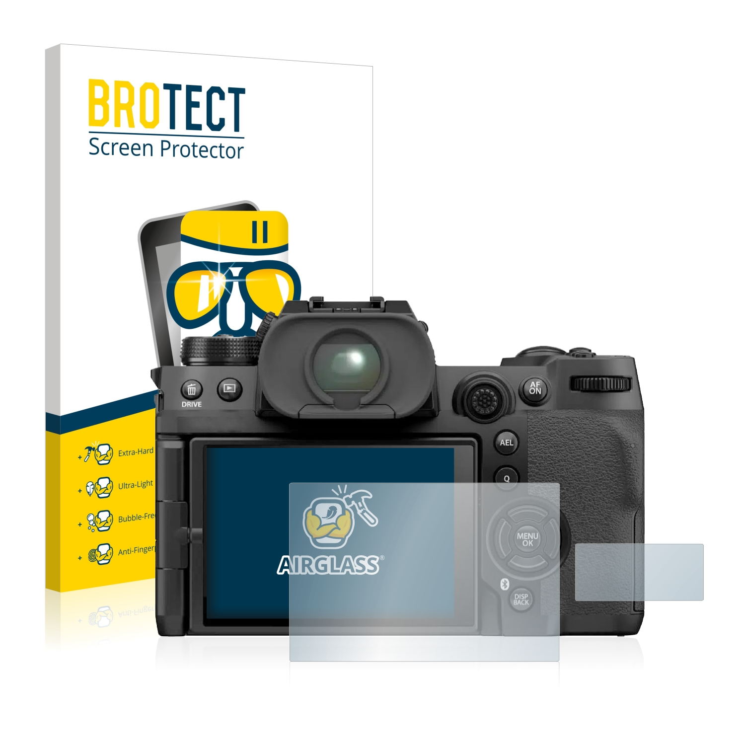 BROTECT Airglass klare Schutzfolie(für Fujifilm X-H2S)