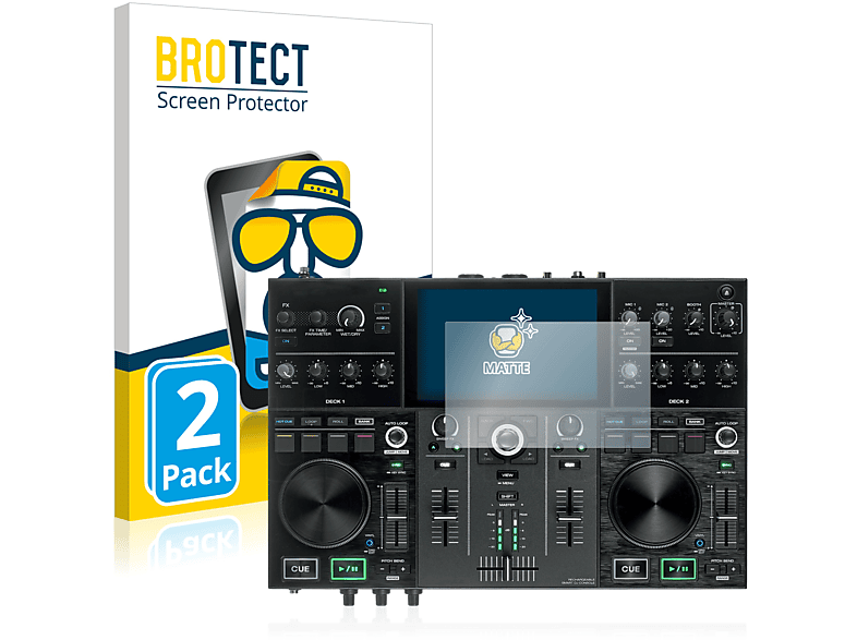 BROTECT 2x matte Schutzfolie(für Denon Go) Prime DJ