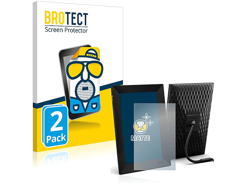 BROTECT 2x matte Smart Nixplay Schutzfolie(für Fotorahmen 10,1\