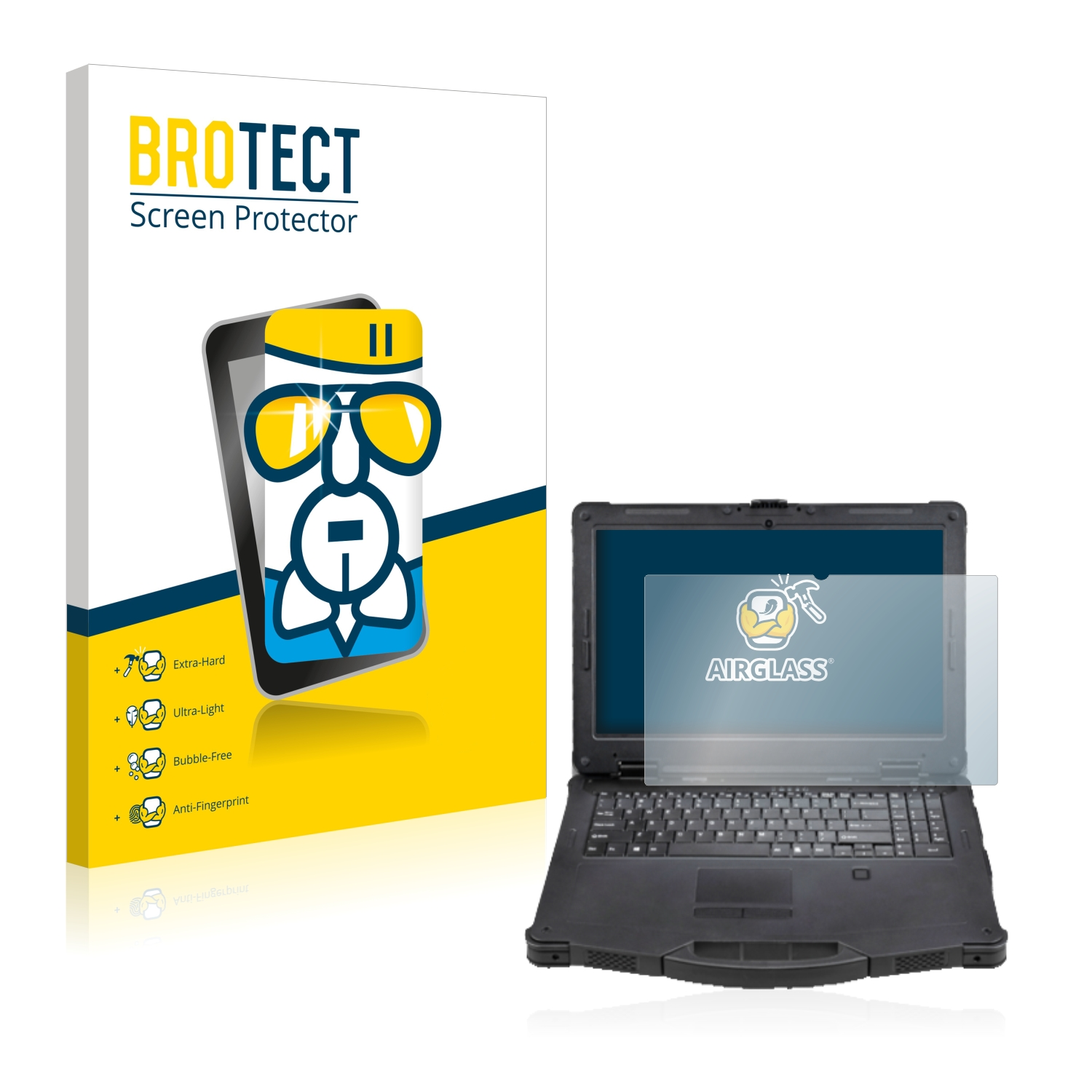 BROTECT Airglass klare Schutzfolie(für Werock G2) Rockbook X550