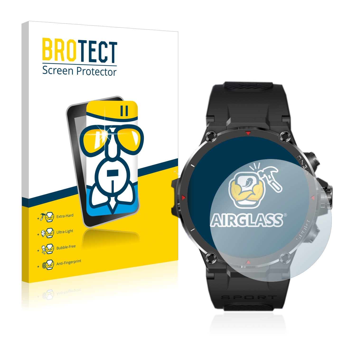 2) Vwar Airglass klare Schutzfolie(für BROTECT Stratos