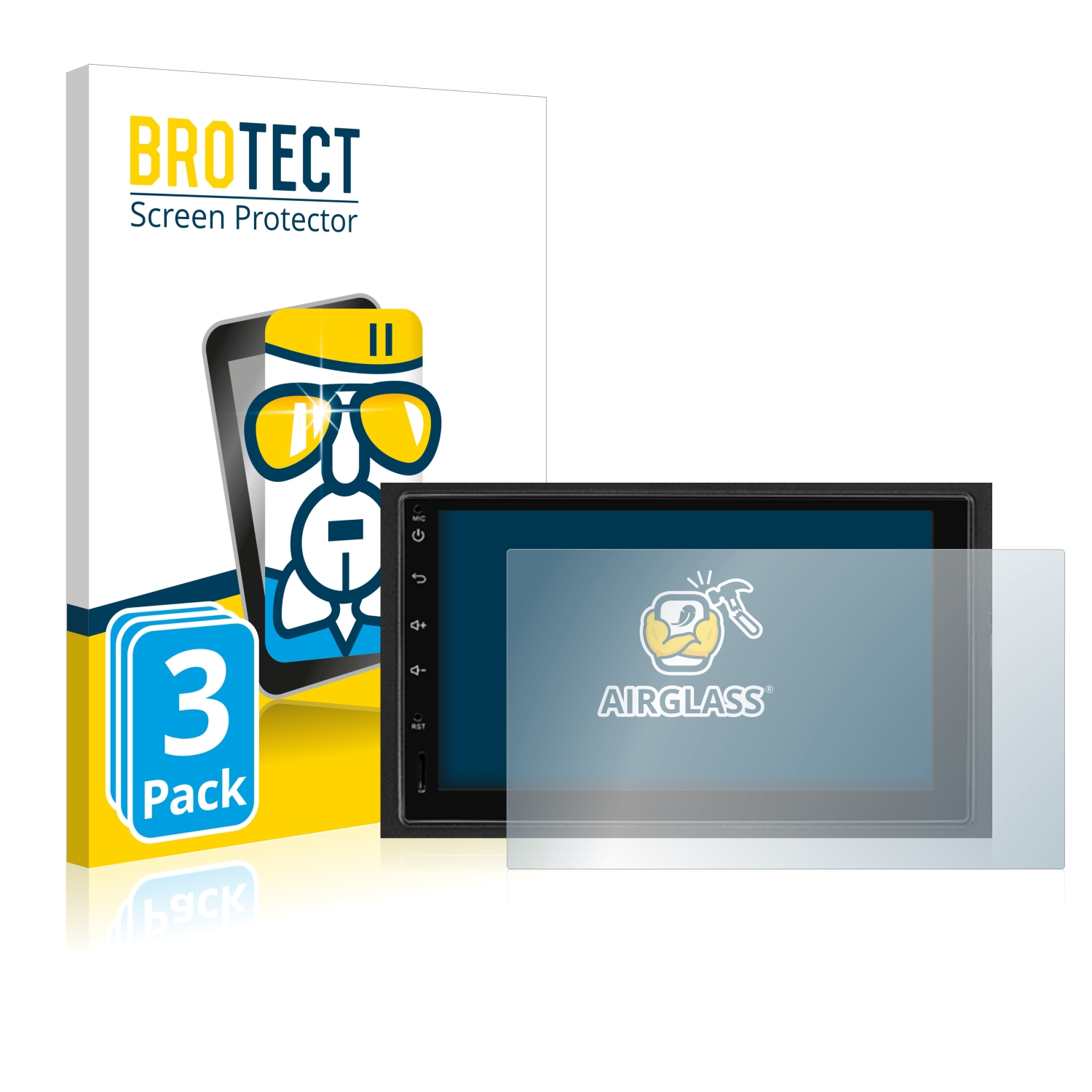 BROTECT 3x Airglass klare Schutzfolie(für Eonon Q04PRO)