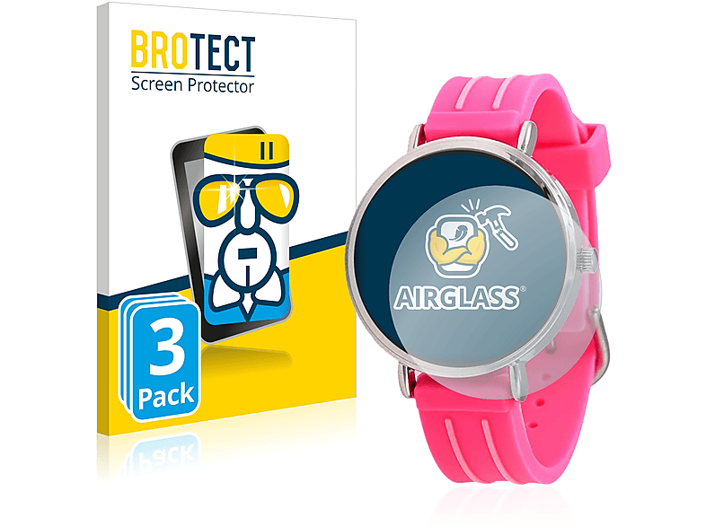 BROTECT 3x Watch) Children´s Schutzfolie(für Airglass Learning klare Kiddus