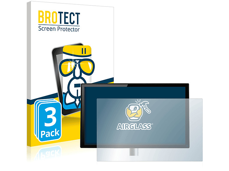 BROTECT klare 3x Airglass Schutzfolie(für ads-tec MMT8017)