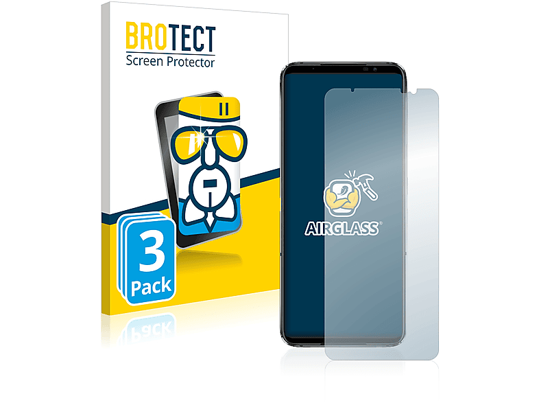 BROTECT 3x Airglass klare Schutzfolie(für ASUS ROG Phone 6D)