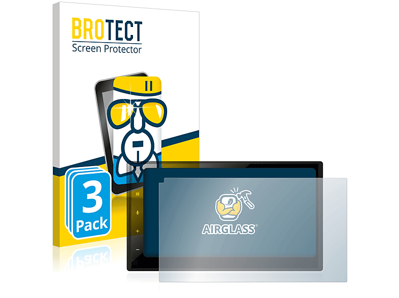 BROTECT 3x Airglass klare Schutzfolie(für Pioneer SPH-DA360DAB) | Navi-Taschen & -Schutzfolien