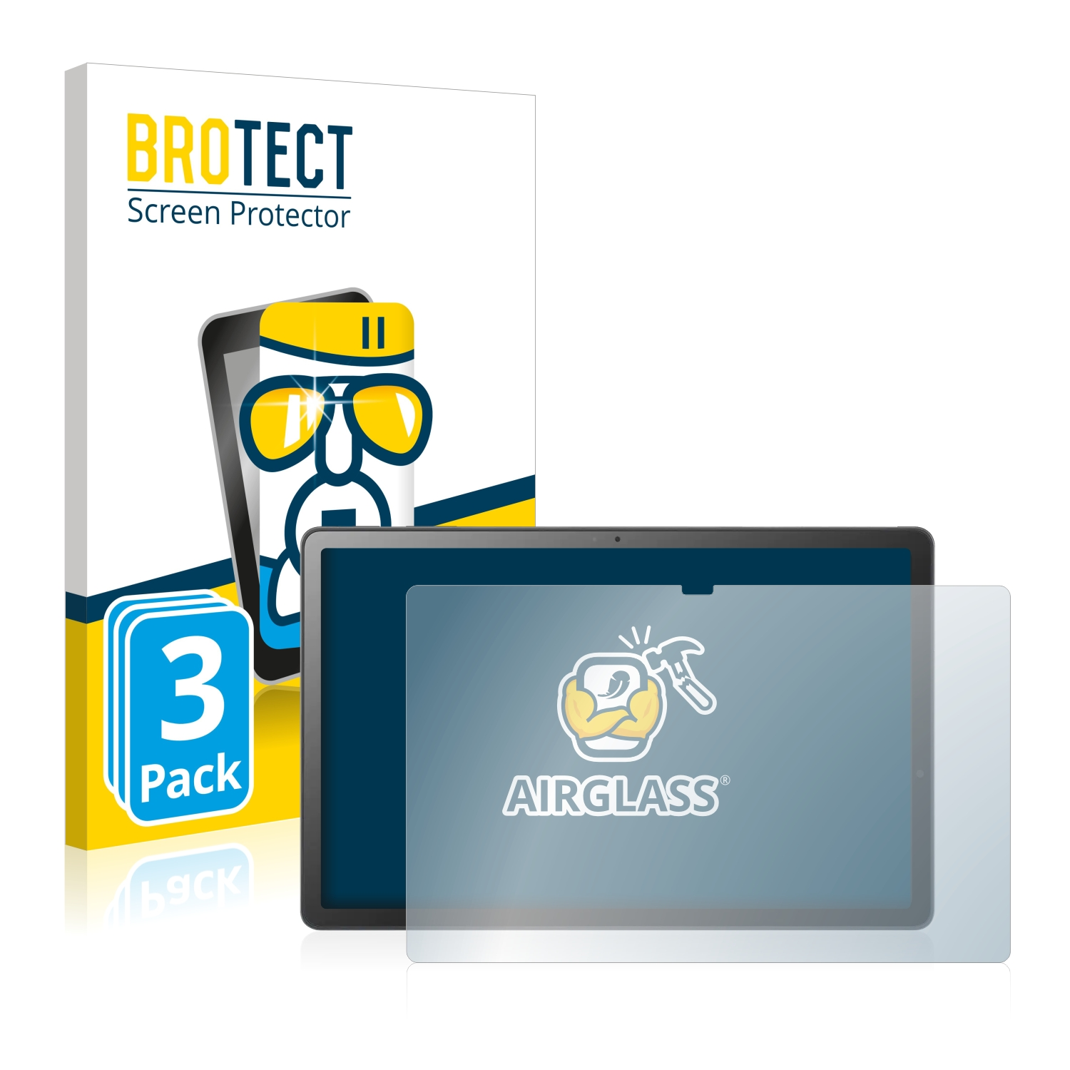 BROTECT 3x Airglass klare Schutzfolie(für Ultra LG Tab)