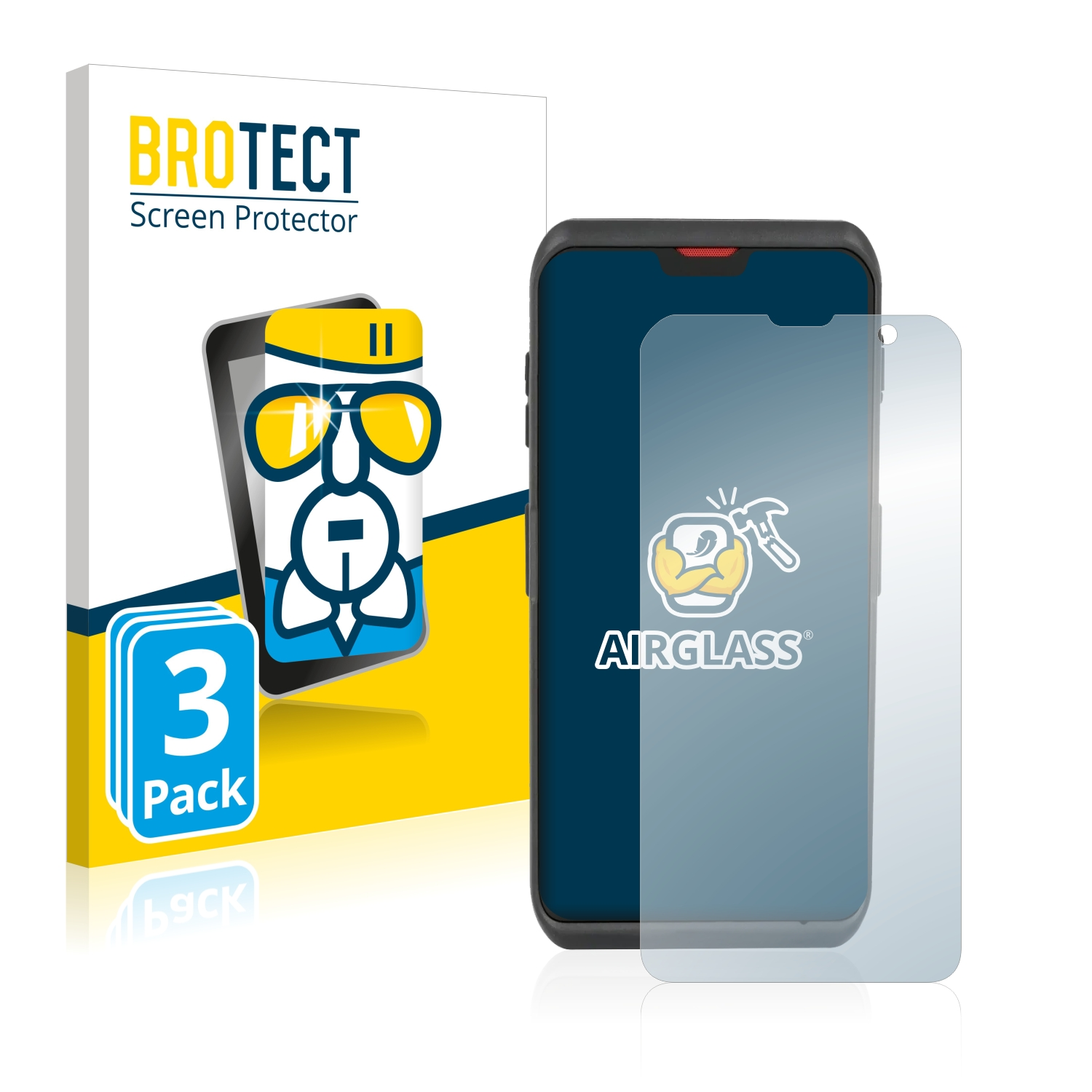 BROTECT 3x Airglass ScanPal klare Schutzfolie(für Honeywell EDA52)