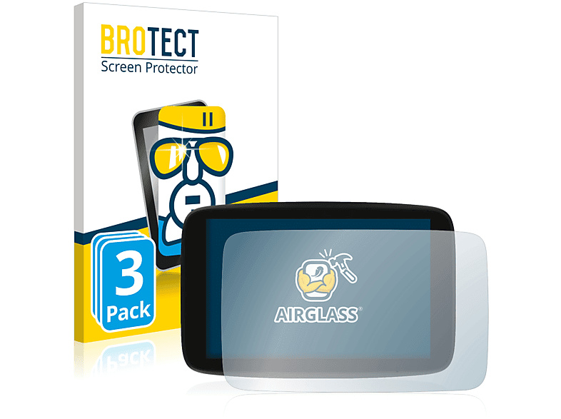 BROTECT 3x Airglass klare Schutzfolie(für TomTom GO Expert 5\