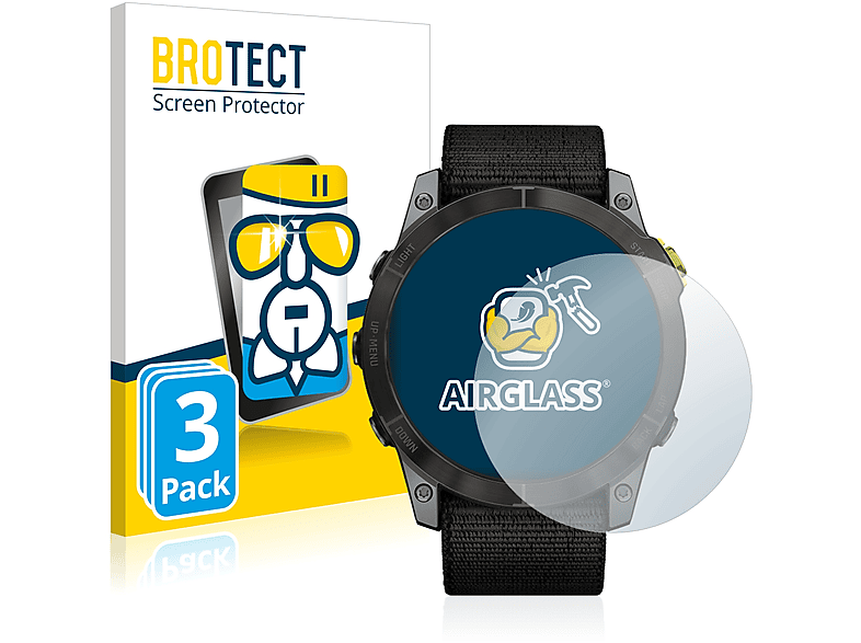 BROTECT 3x Airglass Garmin 2) Schutzfolie(für Enduro klare