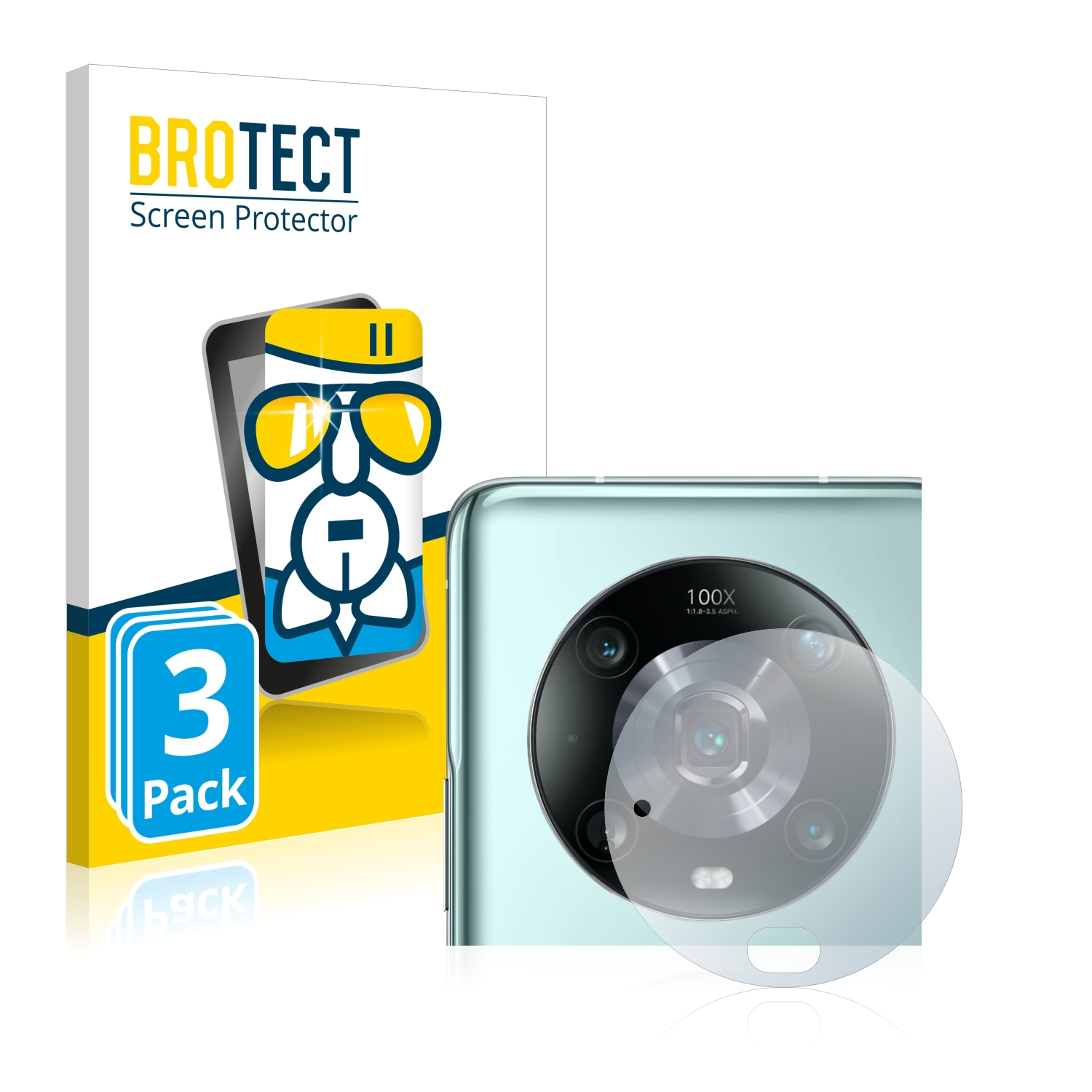BROTECT 3x Airglass (NUR Kamera)) Honor klare Pro Schutzfolie(für 4 Magic