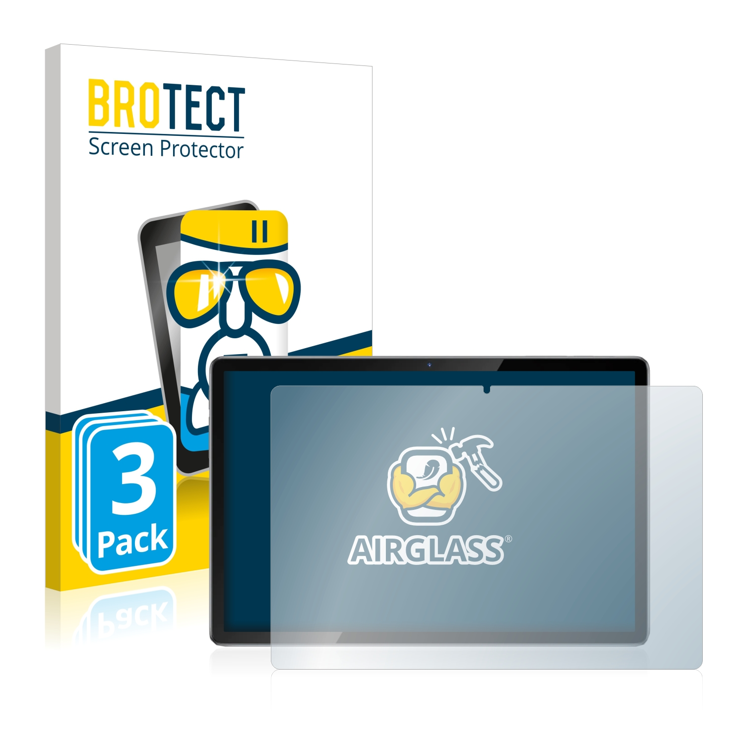 BROTECT 3x Airglass Tab Schutzfolie(für klare Blackview 12)