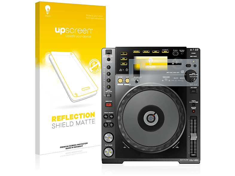 CDJ-850-K) UPSCREEN Pioneer matte entspiegelt Schutzfolie(für