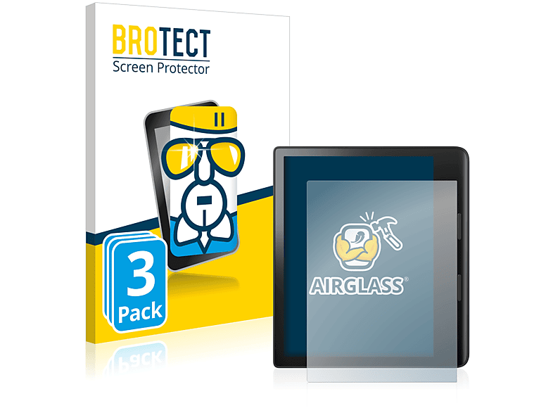 BROTECT 3x Airglass klare Schutzfolie(für Tolino Epos 3)