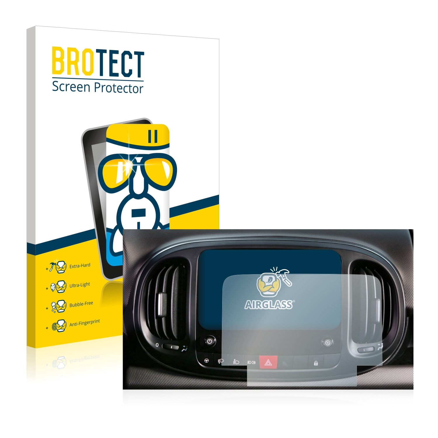 BROTECT Airglass klare Schutzfolie(für Fiat 7\