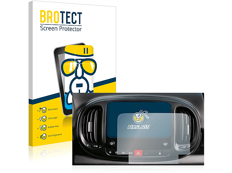 BROTECT Airglass klare Schutzfolie(für Fiat 500L 2022 Uconnect 7\