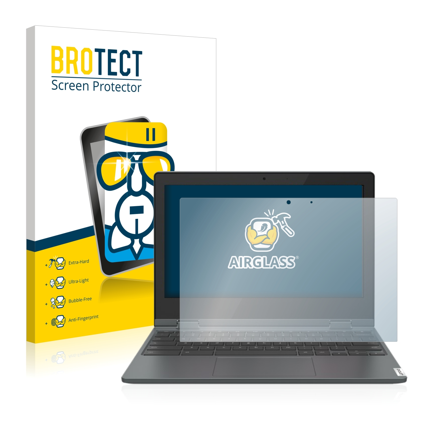 BROTECT Airglass Lenovo IdeaPad klare 11IGL05) Flex Schutzfolie(für 3 Chromebook