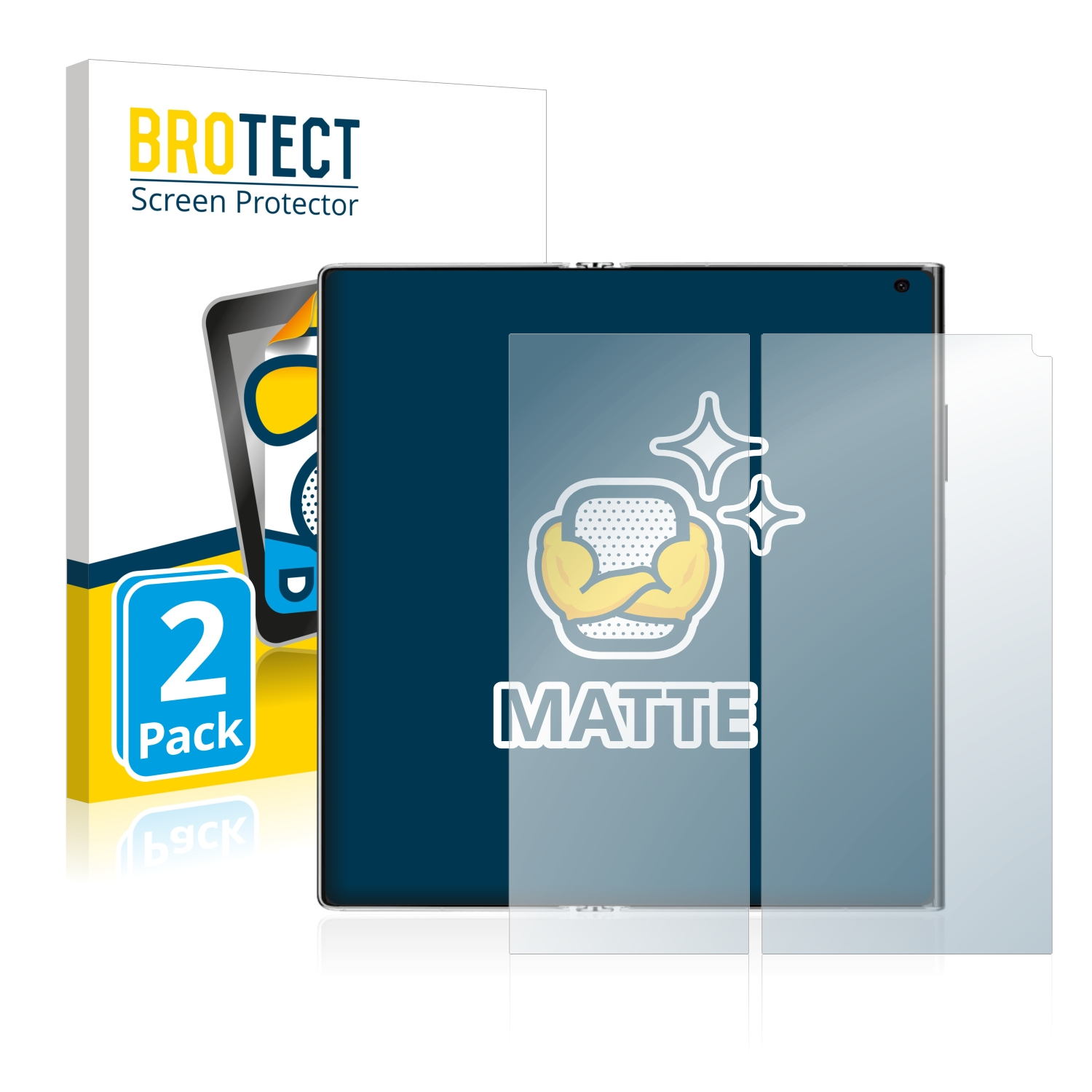 BROTECT 2x 2) Huawei Mate matte Schutzfolie(für Xs