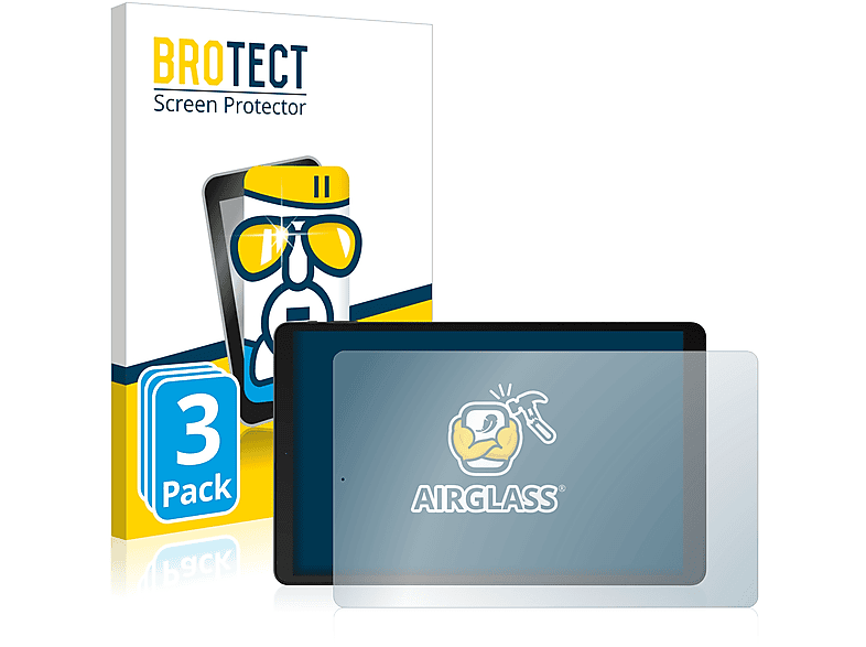 BROTECT 3x Airglass klare Schutzfolie(für Odys Space One 10 LTE)