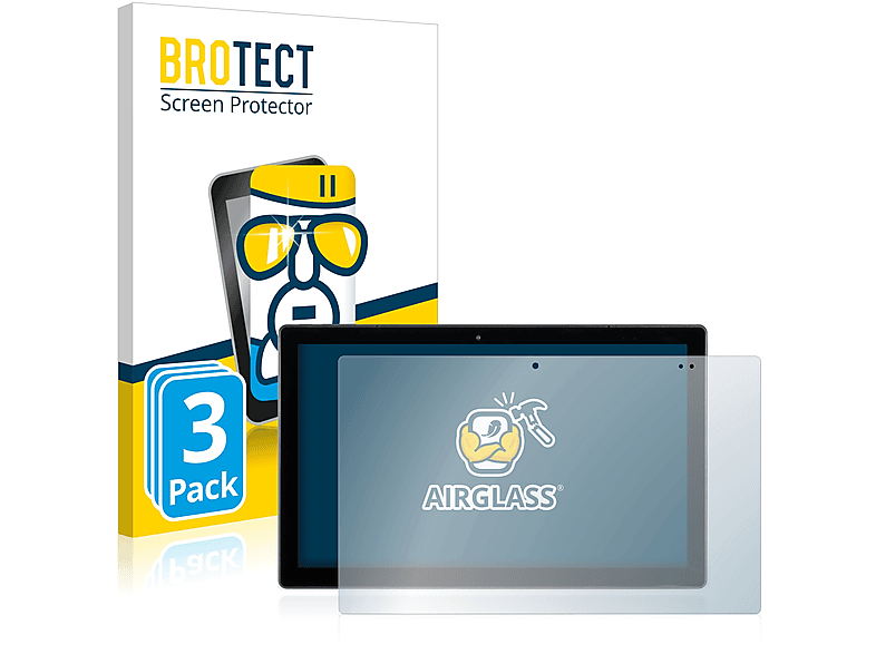 BROTECT 3x Airglass klare Schutzfolie(für Wortmann Terra Pad 1162 N4120 W11 Pro)