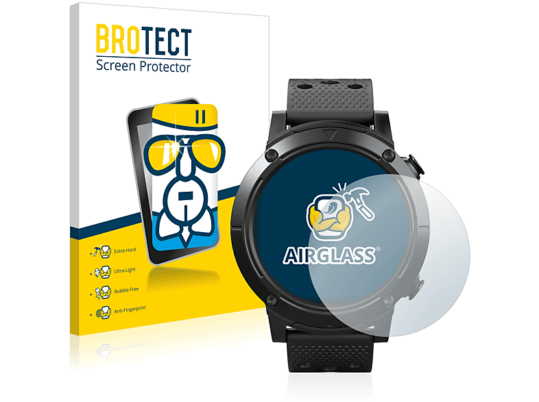 BROTECT Airglass klare SilverCrest Schutzfolie(für Smartwatch Sport)