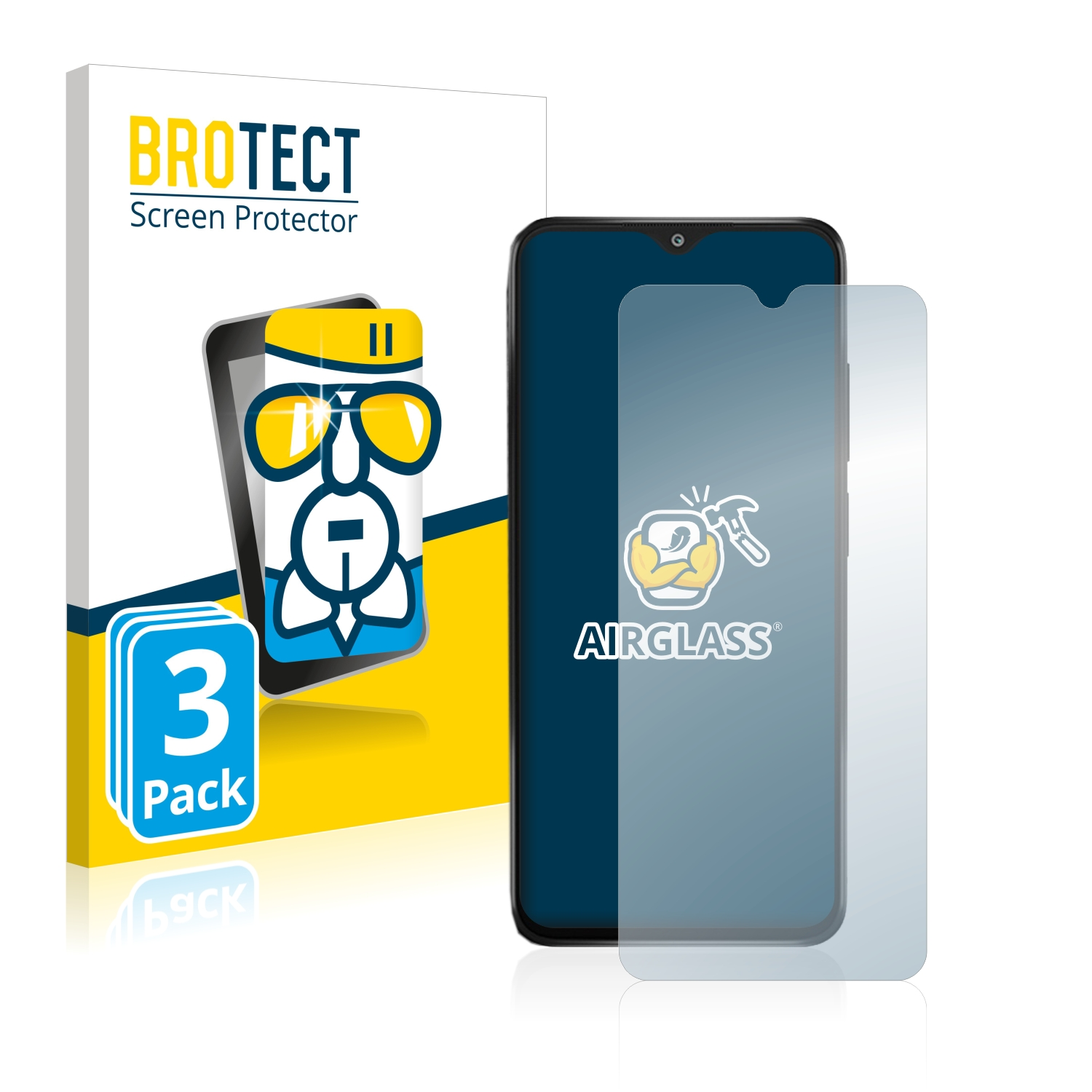 BROTECT 3x Airglass 11 Schutzfolie(für Xiaomi klare Redmi Prime)