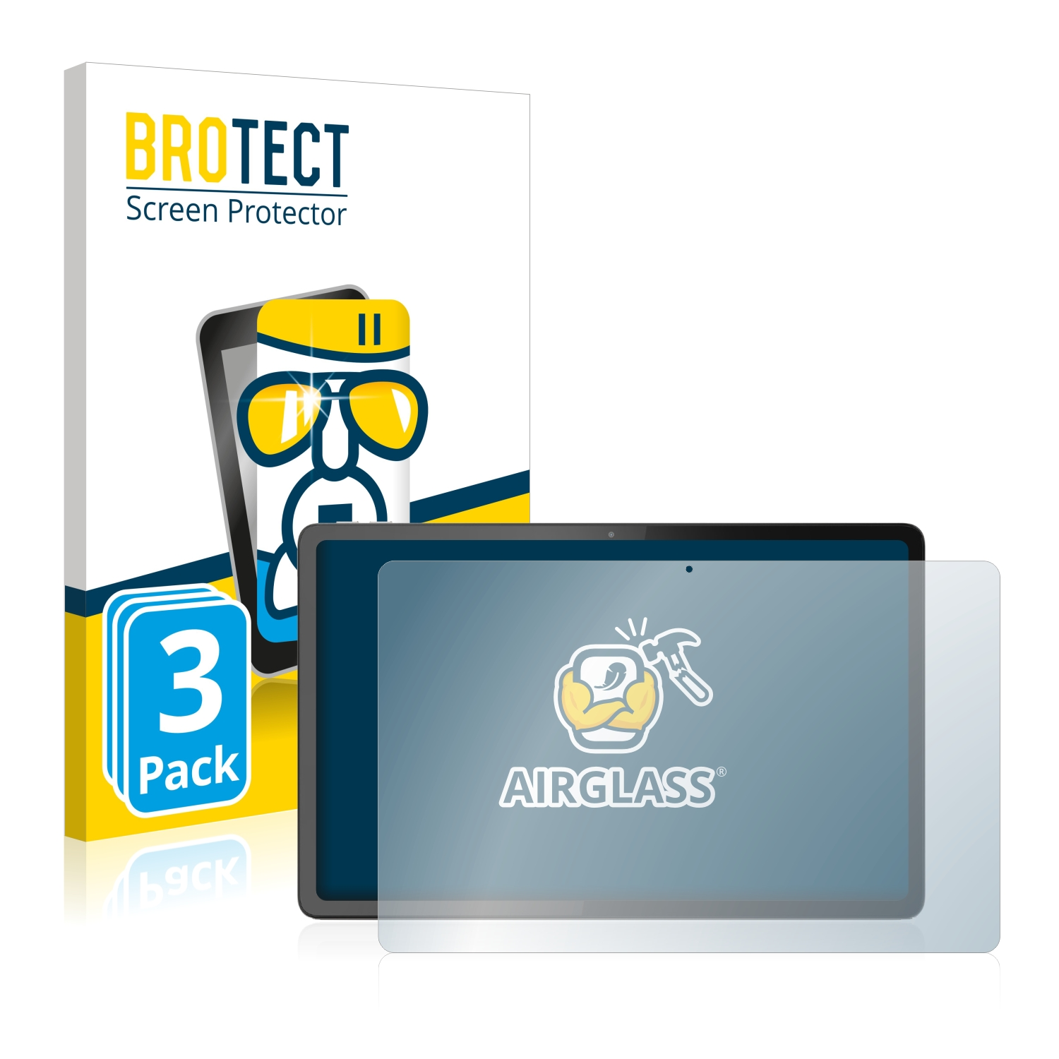BROTECT 3x Tab klare 2) Gen Pro Schutzfolie(für Airglass Lenovo P11