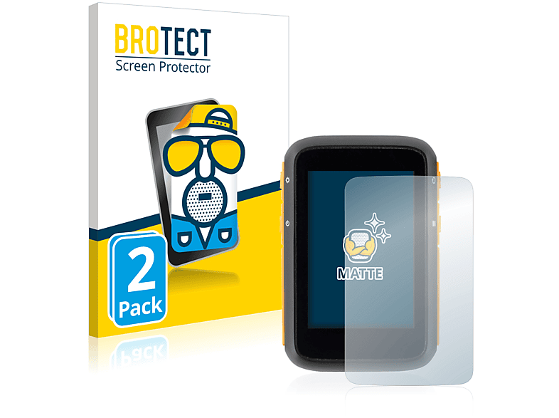 2x BROTECT provelo GPS-Fahrradcomputer) matte Schutzfolie(für