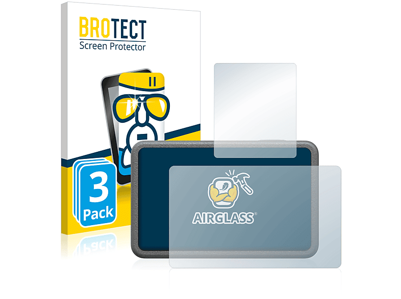BROTECT 3x Schutzfolie(für Action klare DJI Osmo 3) Airglass