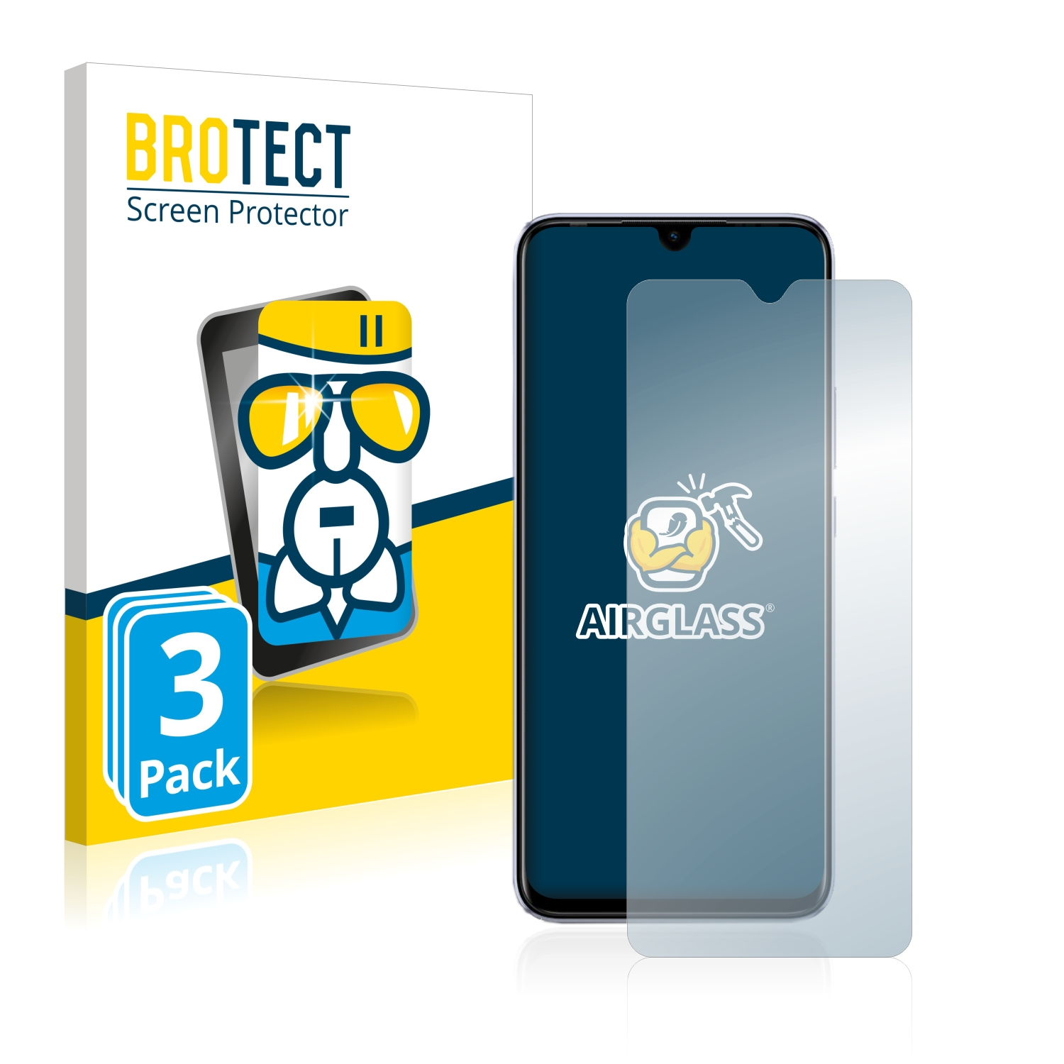 5) Airglass Schutzfolie(für Smart 3x klare BROTECT Infinix