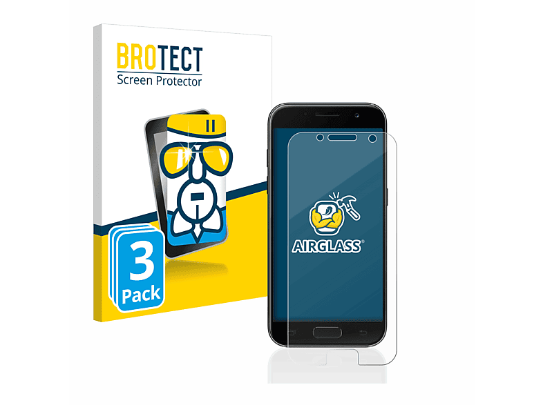 3x 2017) A3 Airglass klare BROTECT Schutzfolie(für Samsung Galaxy