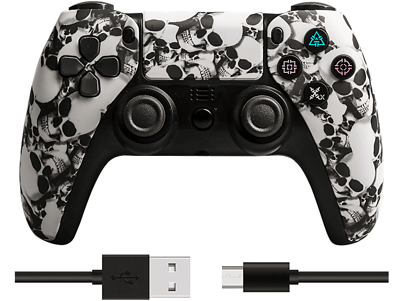 RESPIEL Gamepad PC und Gamepad, für Bluetooth Wireless Controller, PS4 Schädel Schädel, Controller