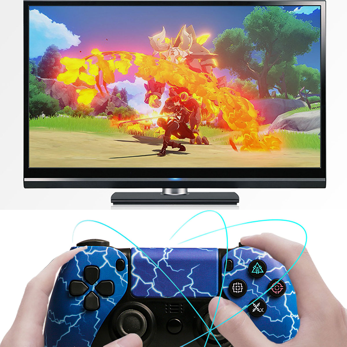 PS4 Bluetooth und Wireless Lightning, Gamepad, PC für Blitzschlag Controller, Gamepad Controller RESPIEL