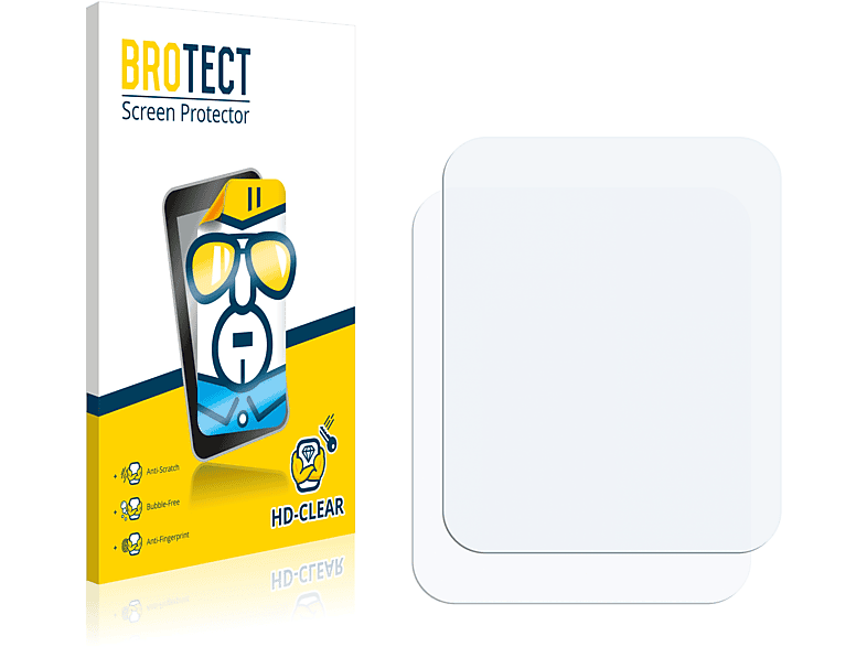 BROTECT 2x klare Schutzfolie(für Leotec Sport) | Smartwatch Schutzfolien & Gläser