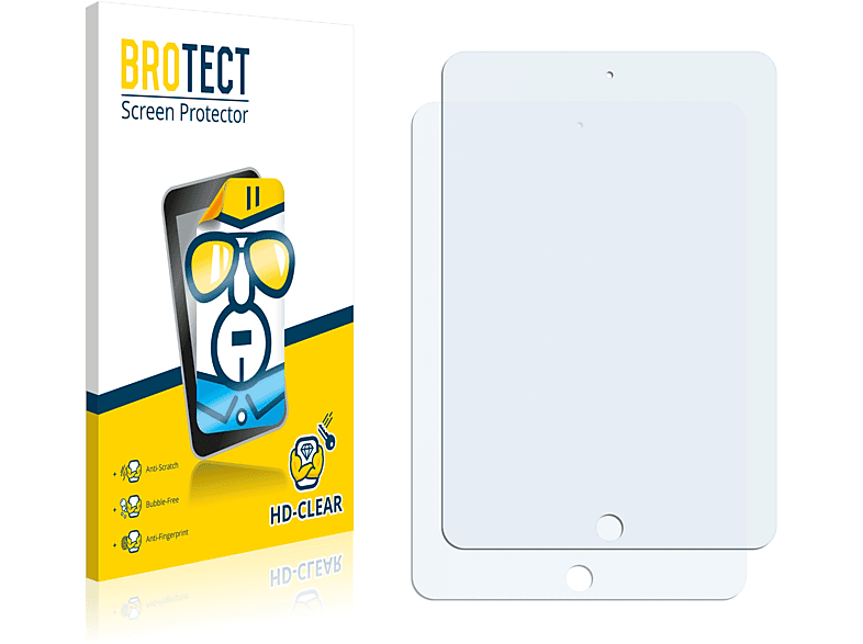 BROTECT 2x Mini 2012) Schutzfolie(für 1 Apple iPad klare