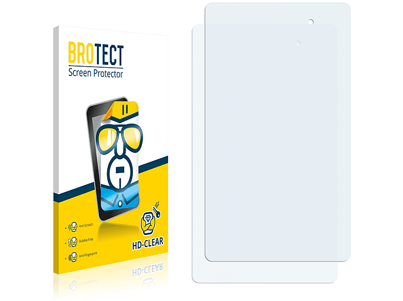 (2013)) BROTECT Tablet klare 2 Google 2x Nexus 7 Schutzfolie(für